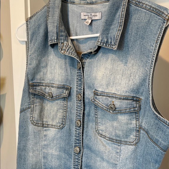 Love Tree Sky Blue Denim Dress - Picture 3 of 7